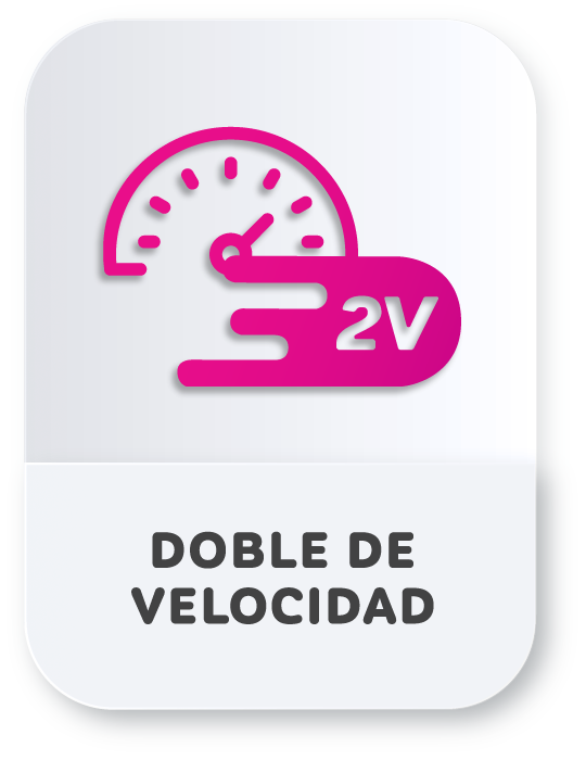 Doble de velocidad
