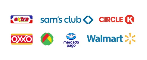 Oxxo, Circle K, Extra, Mercado Pago, Walmart, Bodega Aurrera y Sam’s Club